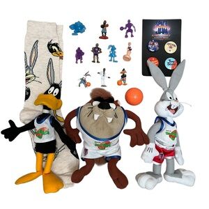 Space Jam Bugs Bunny, Daffy Duck Pins Plush's & Mini Figures, Socks